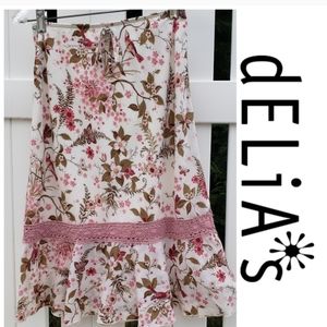Delia's Flowy Nature Skirt 100% cotton size small